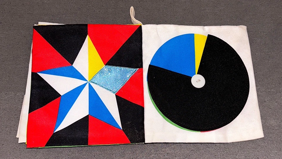 Knister Buch Beiens Visual Quiet Book Baby Formen Spiel Stoff Muster Farben - Bild 3 von 4