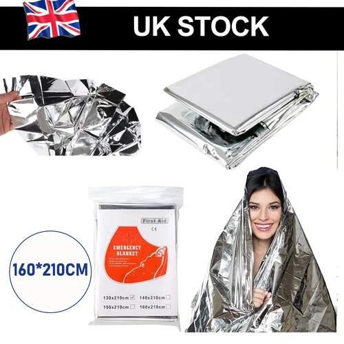 Emergency Space Survival Thermal Foil Blanket Rescue Shock Sensory Relfective UK