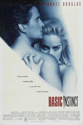 1992 Basic Instinct Movie Poster 11X17 Michael Douglas Sharon Stone Tramell  