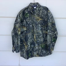 WFS Element Gear  Camo Long Sleeve Button Shirt Men’s M Hunting