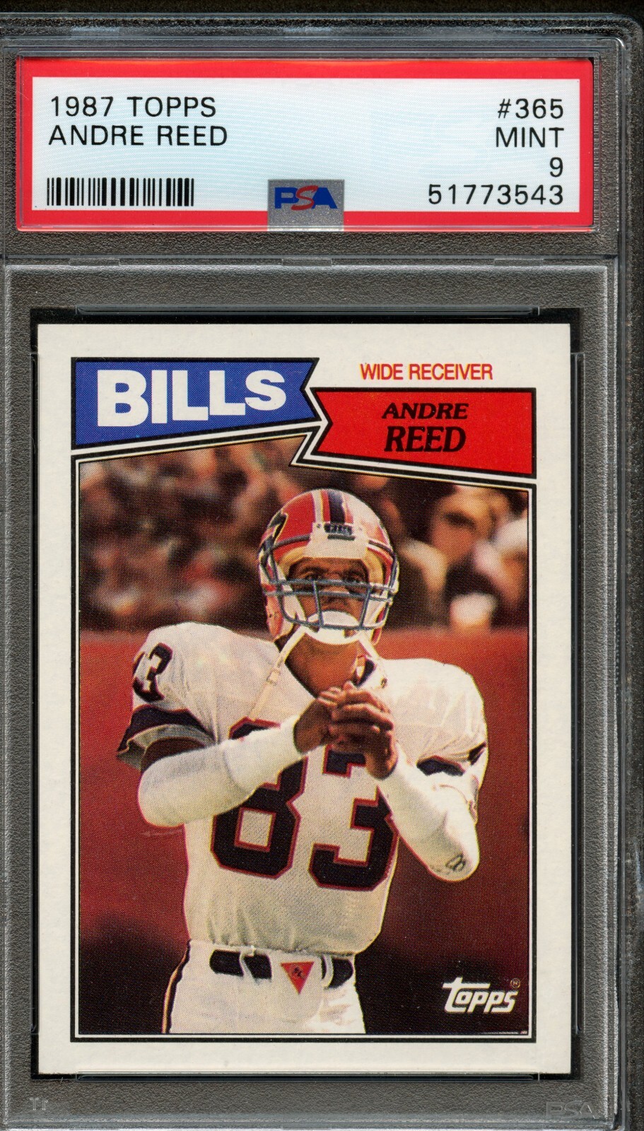 FB - 1987 Topps - #365 - Andre Reed - PSA 9 - MINT