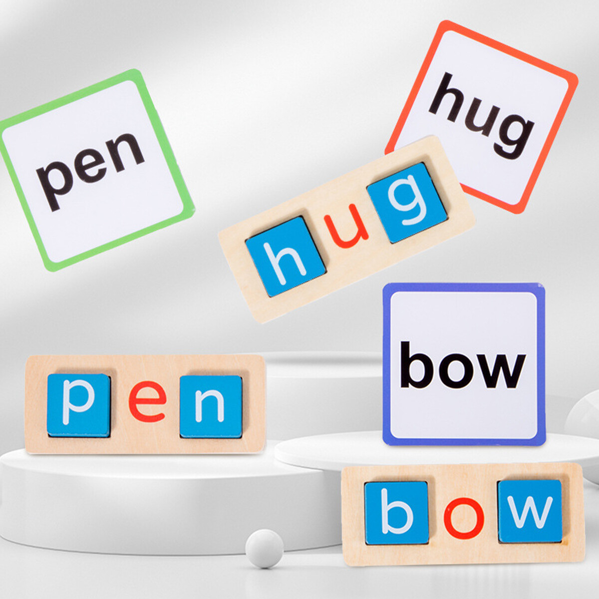 Wooden Word Spelling Games Educational CVC Spelling Games Preschool ...