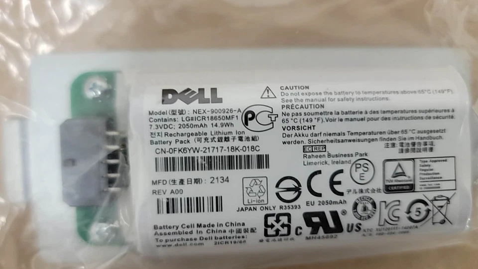 Módulo de batería inteligente Dell FK6YW EqualLogic tipo 15 tipo 19 control PS6210/PS4210 Foto 3 de 3