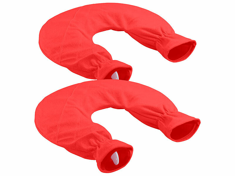 Bouillotte cervicale Infactory 2,5 L x2 avec housse polaire pour se détendre au bureau