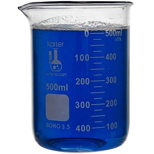 500 ml Becherglas, niedrige Form, graduiert, Karter Scientific 213D11 (36er Etui)  - Bild 1 von 4