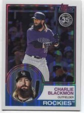2018 Topps Series 2 CHARLIE BLACKMON 1983 Silver Pack Chrome - ROCKIES - #55