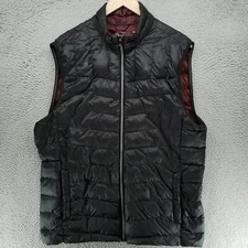 Michael Kors Puffer Vest Jacket Womens M Quilted Sleeveless Black Vest Down Coat