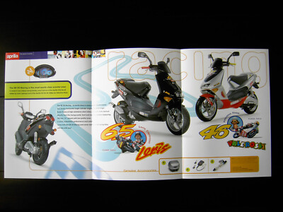 Prospekt APRILIA Valentino Rossi SR 50 racing Brochure Prospetto Loris Capirossi