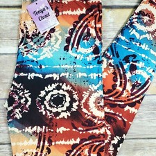 PLUS Colorful Tribal Leggings Buttery Soft Curvy 10-18 TC