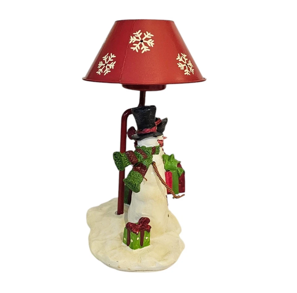 Yankee Candle Tealight Lámpara Muñeco de Nieve Pareja con Pantalla Rojo Blanco AMOR NUNCA SE DERRITE Foto 4 de 4