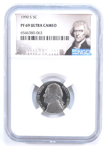 1990 S 5C Jefferson Nickel NGC PF69 Ultra Cameo
