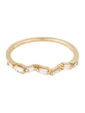 Suzanne kalan 18K Rose Gold Diamond Thin Band Size 5