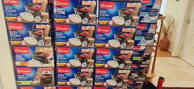 O-CedarEasy Wring Rinse 1 + 1 Clean Microfiber Spin Mop and Bucket System (NEW)