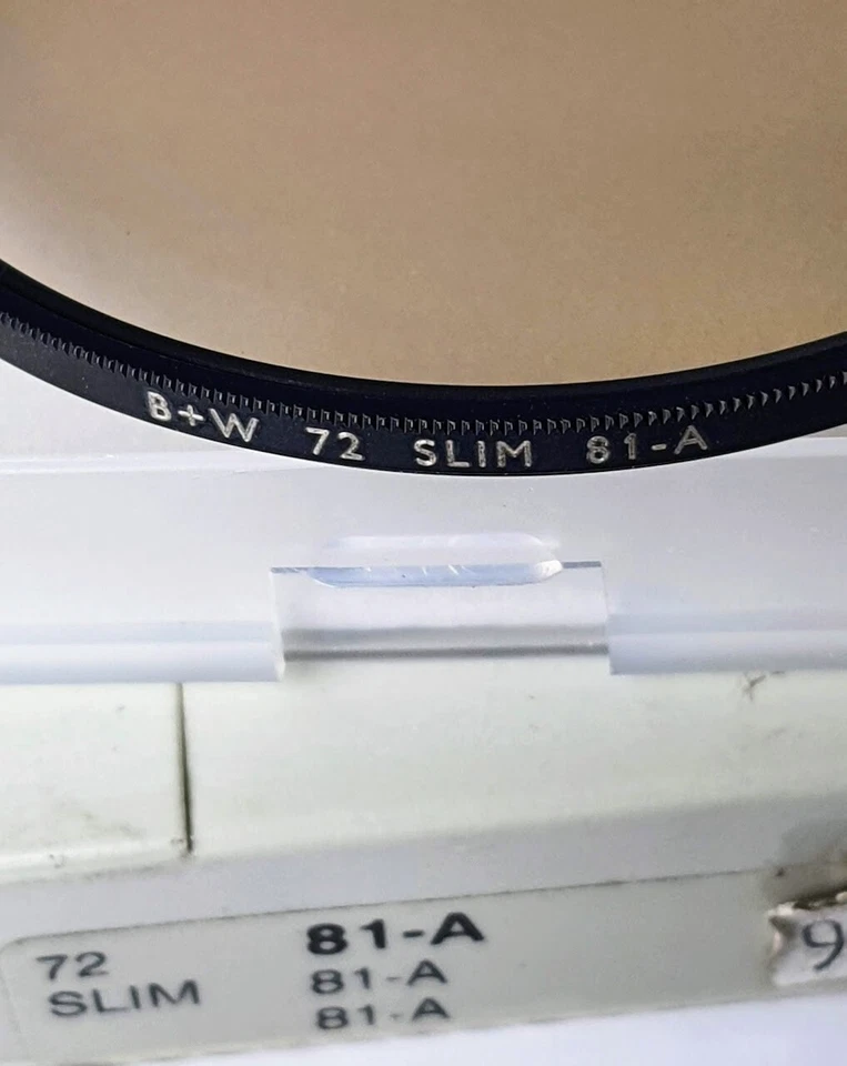 B+W 72mm 81A Color Conversion Coated Lens Filter ES-72 Warming New Old Stock - Image 2 of 4