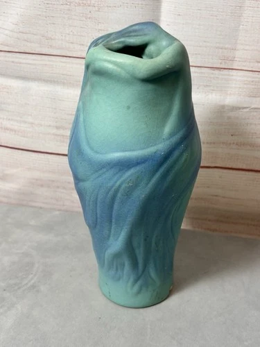 Van Briggle Vintage Art Nouveau Pottery Teal Lorelei Ceramic Vase