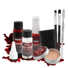 Halloween SFX Makeup Kit 2024 Fake Blood Scar Wax Vampire