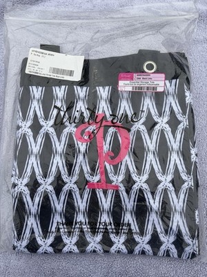 Thirty-One Essential Storage Tote, Black Links Pattern With Hot Pink  P ￼