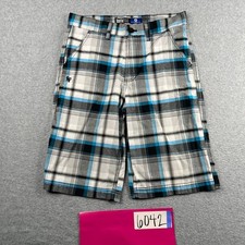 Southpole Shorts Youth Size 14 Blue White Plaid Casual