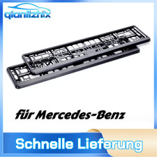 1 Paar für Mercedes-Benz Kennzeichenhalter 525x130mm EU-Standard ABS Schwarz