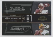 2005 Playoff Contenders Round Numbers Green /1000 Alex Smith Aaron Rodgers 2r6