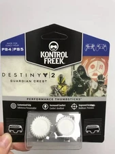 KontrolFreek White DESTINY 2 Guardian Crest Thumbsticks for PS5 PS4 Analog Caps