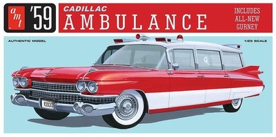 1/25 AMT 1959 Cadillac Ambulance w/Gurney Plastic Model Kit