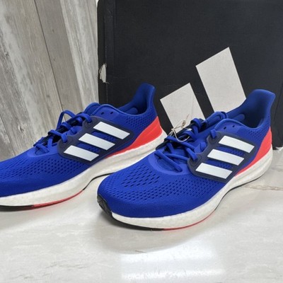 adidas PureBoost 23 Blue White Red Mesh Cushioned Sneakers IF1544 11.5 Men
