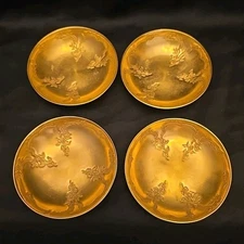 Chryso Healy Gilt 4" Salt Cellars / nut bowls GOLD
