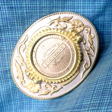 Tollgate Casino Gaming Token Belt Buckle Gambler Central City CO Vtg 90s .SHY205