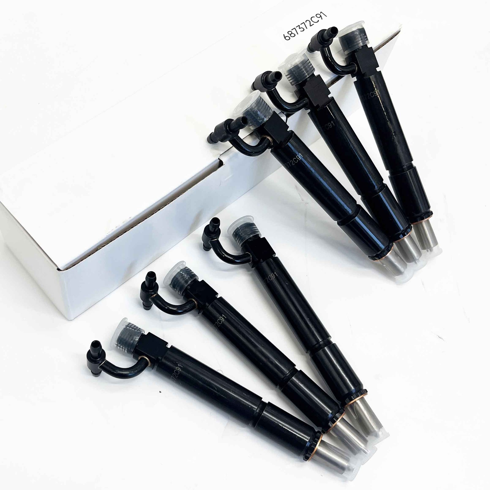 6PCS Fuel Injector for 687372C91 Case IH 1086 1460 1466 1470 1586 1660 1680 1822