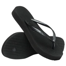 Havaianas Slim Flatform Black Flip Flop Sandal Women sizes 35/36-41/42 NEW