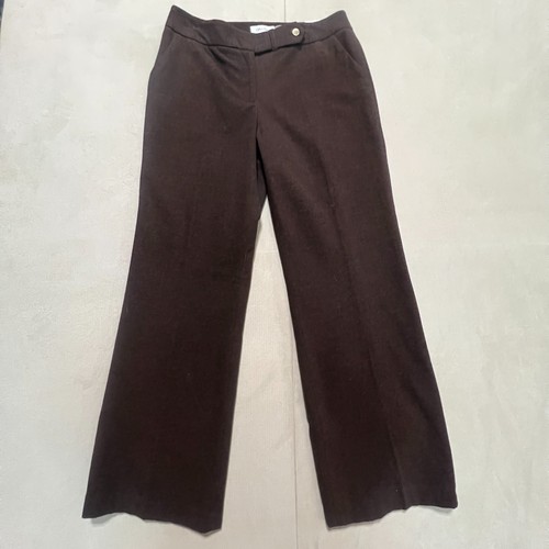 Tuta Calvin Klein vestibilità classica abito pantalone marrone donna taglia 6/30" cucitura interna nuova con etichetta - Foto 1 di 17