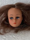 Vintage Barbie Clone Brunette Doll Rooted Eyelashes - HEAD Replacement Only