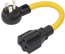 12AWG Heavy Duty Extender Right-Angle AC Plug Adapter [4-In-1], 15 Amp Household