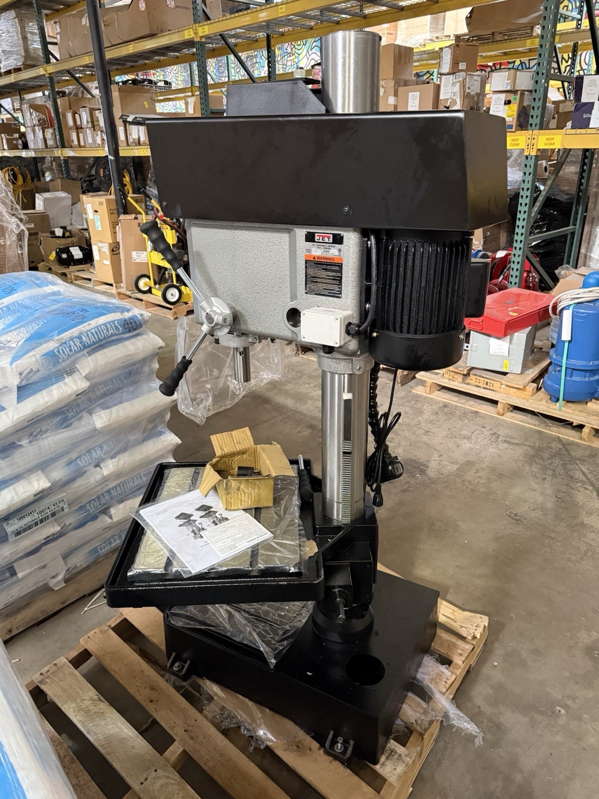 JET JDP-20VS-1 Floor Drill Press Belt Drive Variable Speed 300–2,000RPM DAMAGE