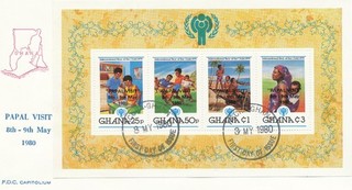 Ersttagsbrief GHANA 08.05.1980 "Besuch von Papst Johannes Paul II."