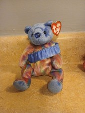 Ty Beanie Baby Birthday Bear   September   Sapphire MWMT 1st Series