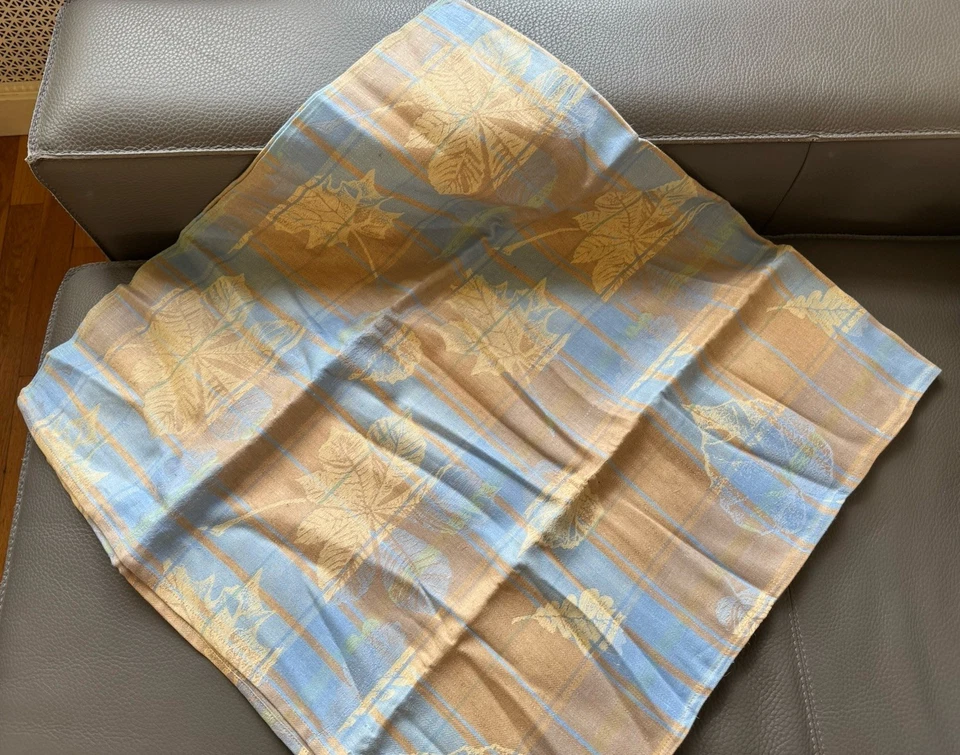 Neu ohne Etikett russische Jacquard 100 % Leinen 56" quadratische Tischdecke