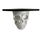 Gothic Skull Corner Shelf Black Plastic with Keyed Mounting Slots Stylish Decor