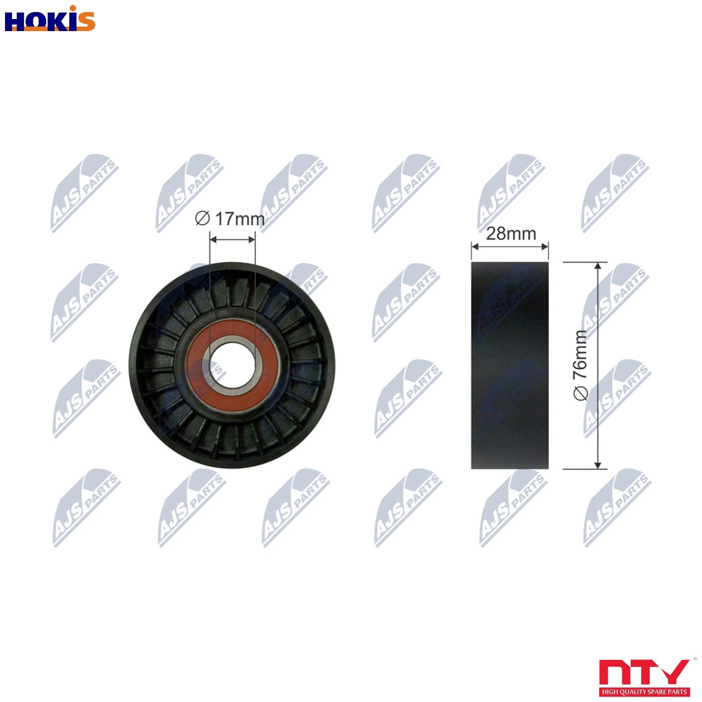 ✅Fits NTY RNK-DW-010 PULLEY IDLER V-BELT ⭐UK Seller⭐ - Image 7