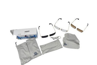 HYCREDI Sunglasses Mens Gold Rimless Square Multicolor Gradient 3 Pair Set
