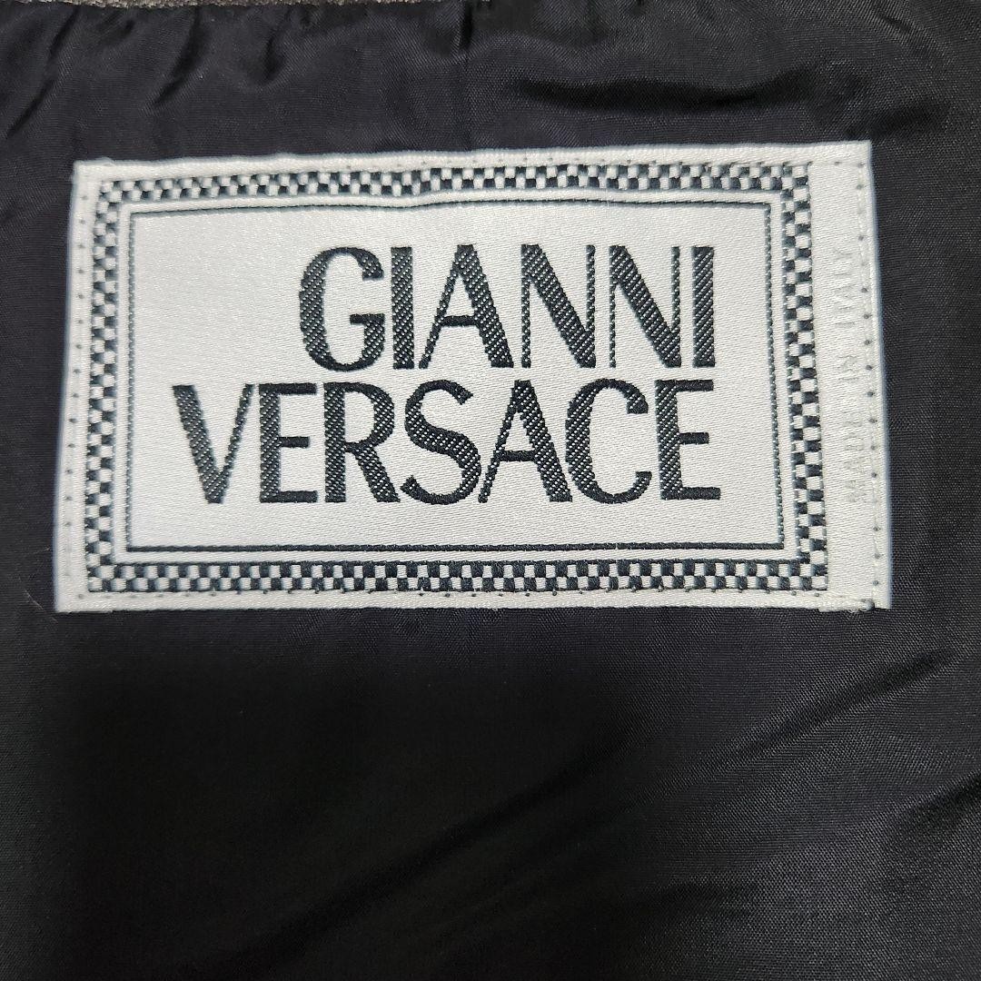 USED VERSACE COLLARLESS LEATHER JACKET, ZIP-UP, BLACK LAMB LEATHER, SIZE 40 GO thumbnail 11