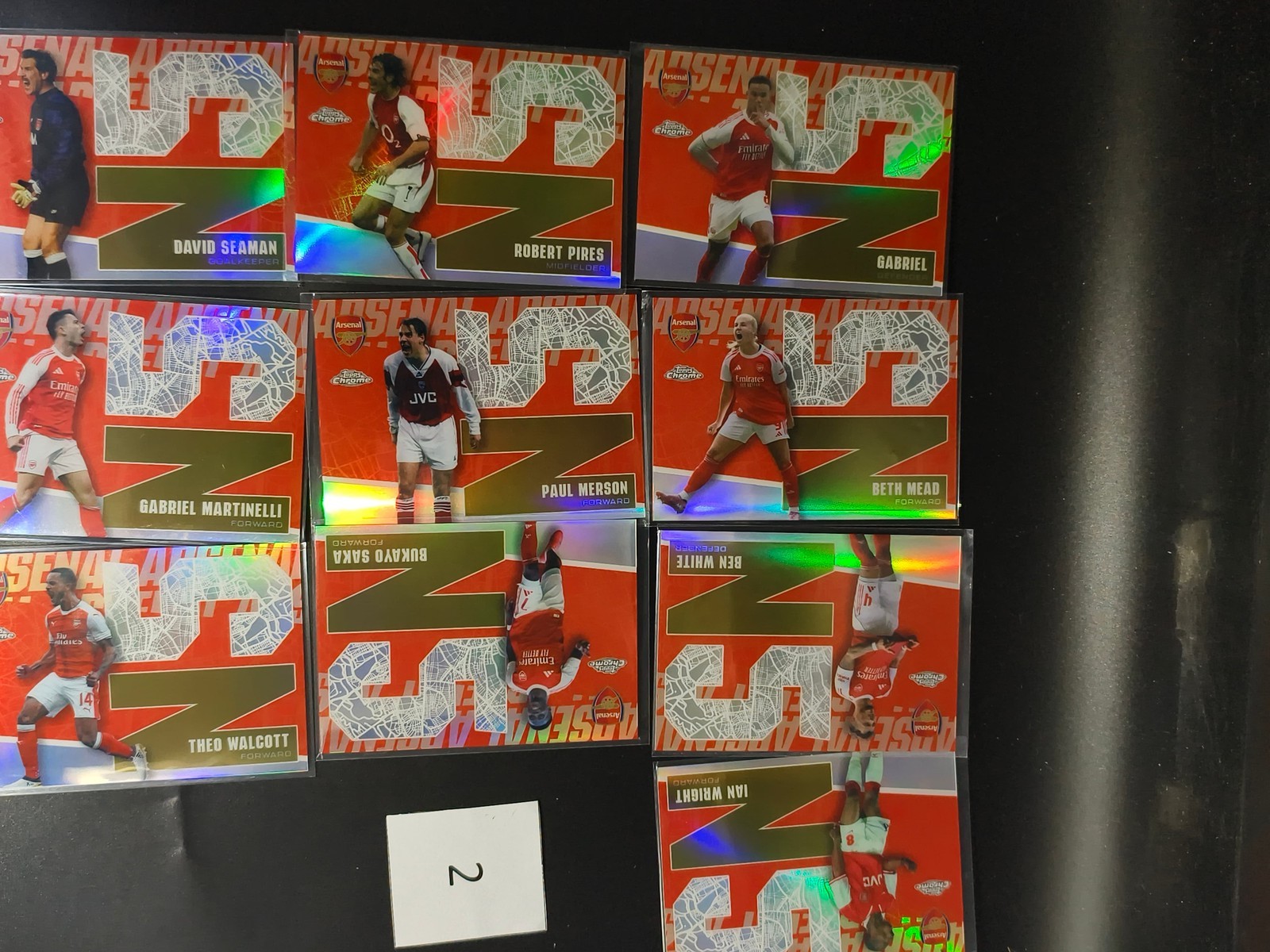 Bukayo Saka Gabriel 2025-26 Topps Chrome Arsenal N5 Heritage 10 Cards [4hk