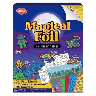 ATFUNSHOP Magical Foil Art Space Dinosaur Traffic Construction & Airplane - N...