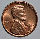 1955 S S/S Doubled Die Obverse Lincoln Wheat Cent Penny Red BU Coin RPM