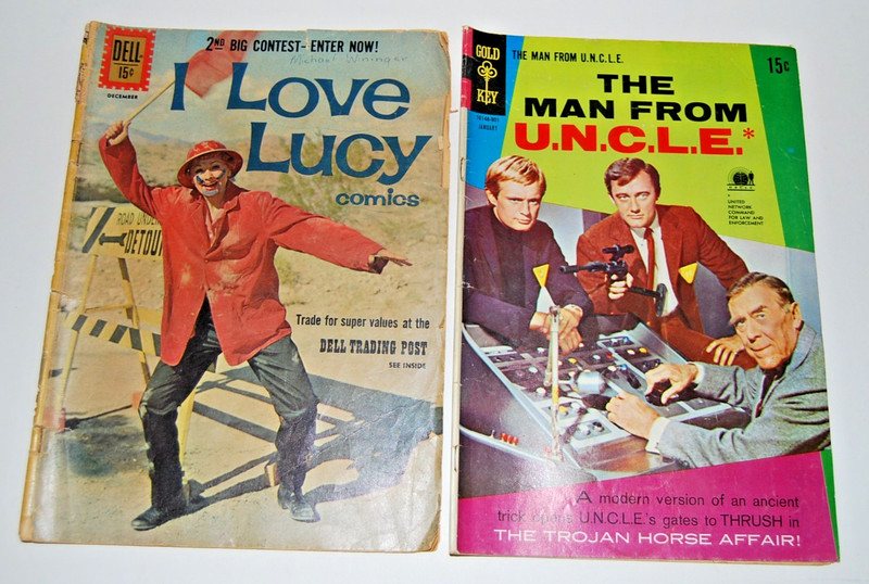 Lot of 2 Comics MAN FROM UNCLE #10 1967 Gold Key I LOVE LUCY #33 (1961) Dell