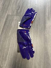 Nike Clemson Tigers Team Issued Purple Vapor Jet 7.0 Football Gloves L FN5252 PE