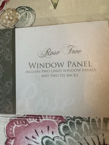 Rose Tree New Window Panel Two Lined Window Panels And TwoTie Backs & 1 Valance - Picture 2 of 5