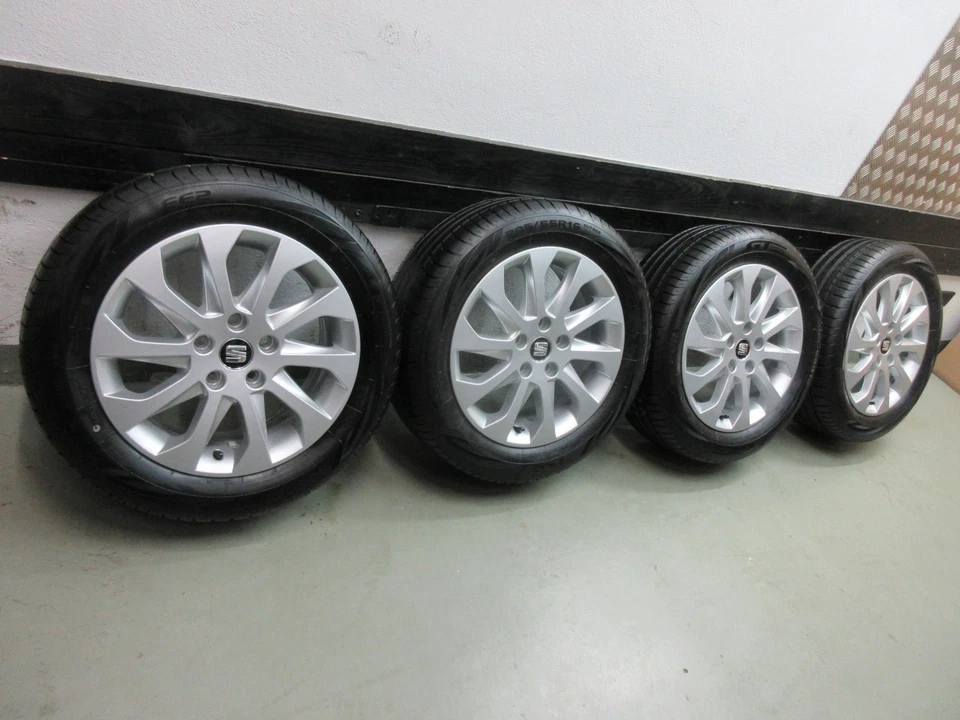 205/55R16 Sommerreifen Alufelgen original Seat Leon 3 Typ 5F Teile-Nr 5F0601025A - Bild 2 von 4