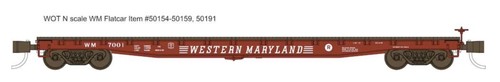 Wheels of Time 50158 N WM 53' 6" General Service Welded Fish Belly Flatcar #7028
